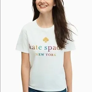 kate spade | Tops | Kate Spade Pride Rainbow Glitter T Shirt